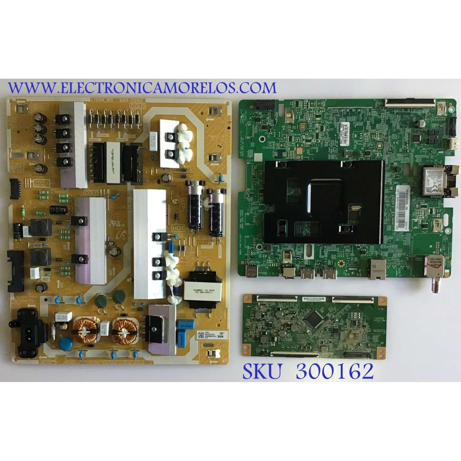 KIT DE TARJETAS PARA TV SAMSUNG / MAIN BN94-14106D / BN97-15621A / BN41-02662A / FUENTE BN44-01016A / L70S6N_RHS / BN4401016A / T-CON CV700U1-T01-CB-2 / E3CCBB7000030 / PANEL CY-GN070HGJV1H / MODELO UN70NU6070FXZA GA01  / UN70NU6900FXZA 